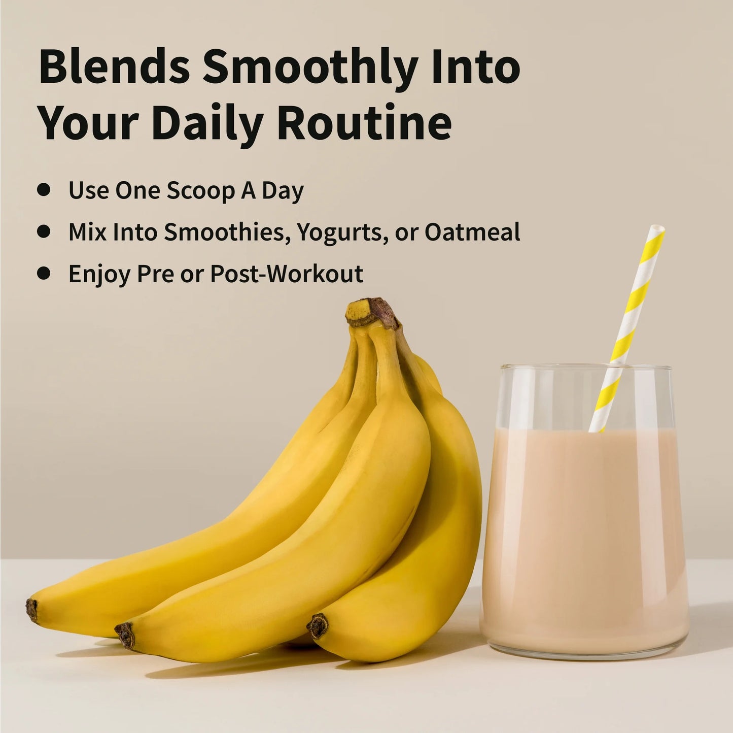 Vegan Protein Powder, Plant-Based, Banana Flavor, 30 Servings