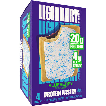 Protein Pastry - Blueberry 4 Pack | Protein Snack | Gluten-Free| Keto Friendly