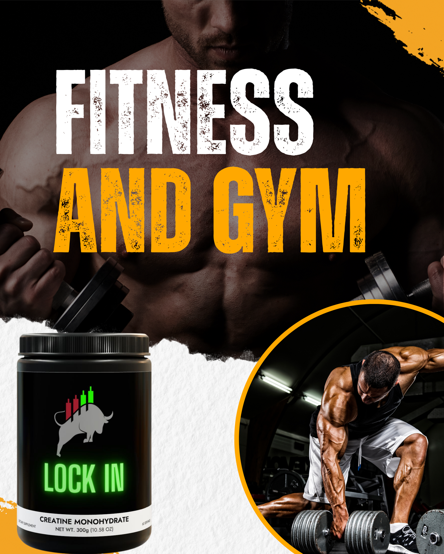 Creatine Monohydrate Supplement (300g, 10.58oz)