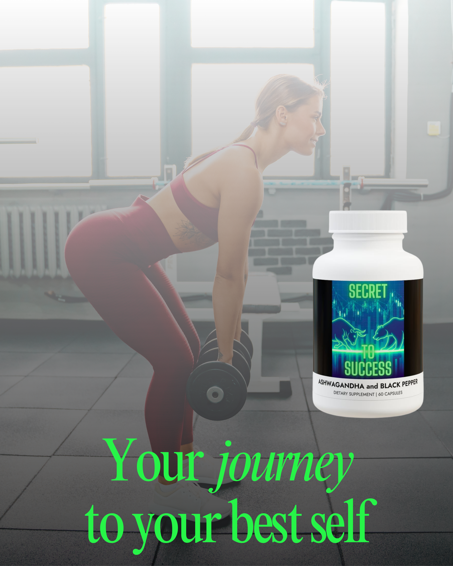 Ashwagandha and Black Pepper Supplement (60 capsules)