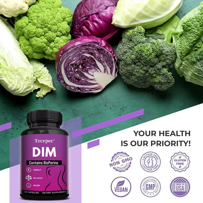 DIM Supplements - for Metabolism, Skin, Energy, Mood, Healthy Weight Management and Menopause Support