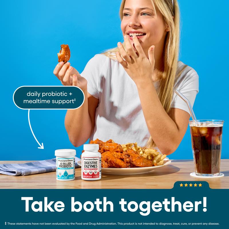 Physician'S Choice Hack Your Tummy Bundle: Bloating, Digestion & Immune Support for Men & Women with Digestive Enzymes & 60 Billion Probiotic