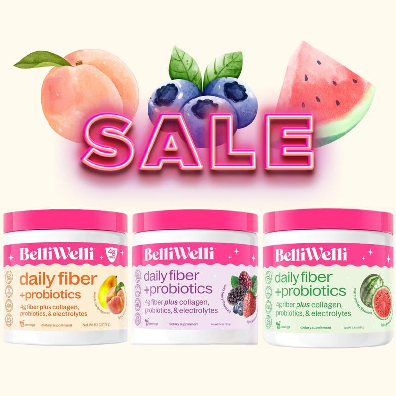 Special 3 Tub Bundle- Belliwelli Daily Fiber + Probiotics + Collagen Healthcare Fitness