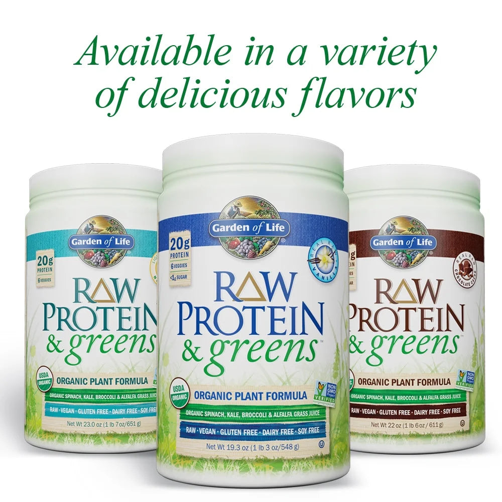 Raw Protein & Greens, Chocolate, 20G Protein, 1.4Lb, 22.0Oz