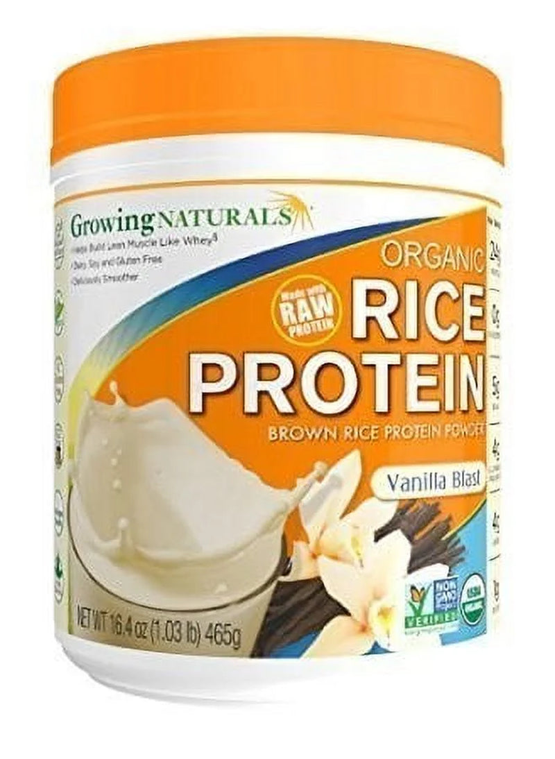 Organic Rice Protein Powder, Vanilla, 24G Protein, 1.0 Lb