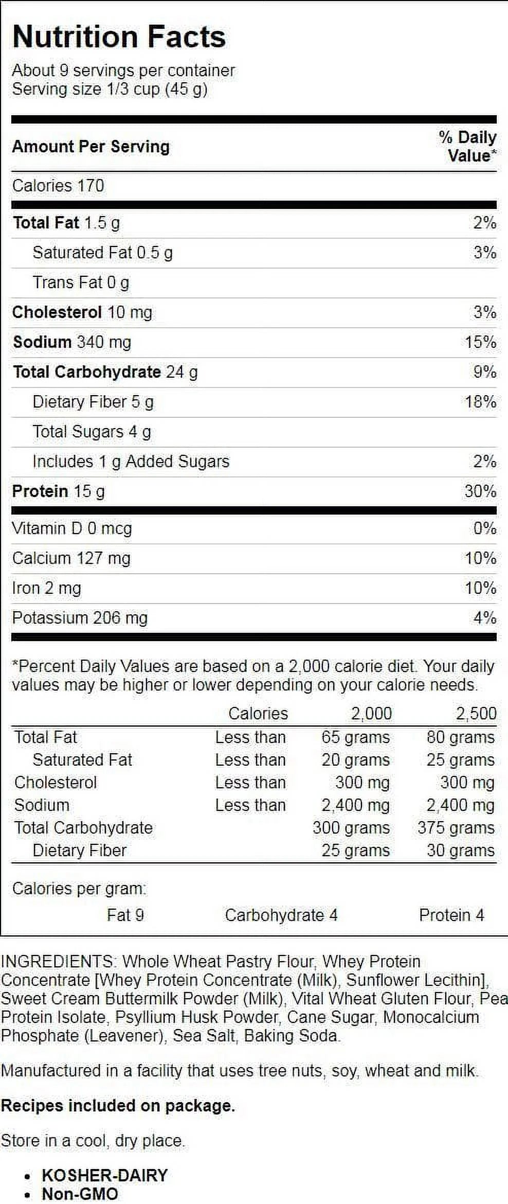 Pancake Protein Powder, 15G Protein, 14 Oz