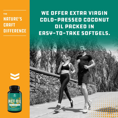 C8 MCT Coconut Oil Softgels - Potent Non GMO Gluten Free Keto Supplements with Caprylic Acid Coconut Oil for Body Sculpting Sustainable Energy Support and Brain Health