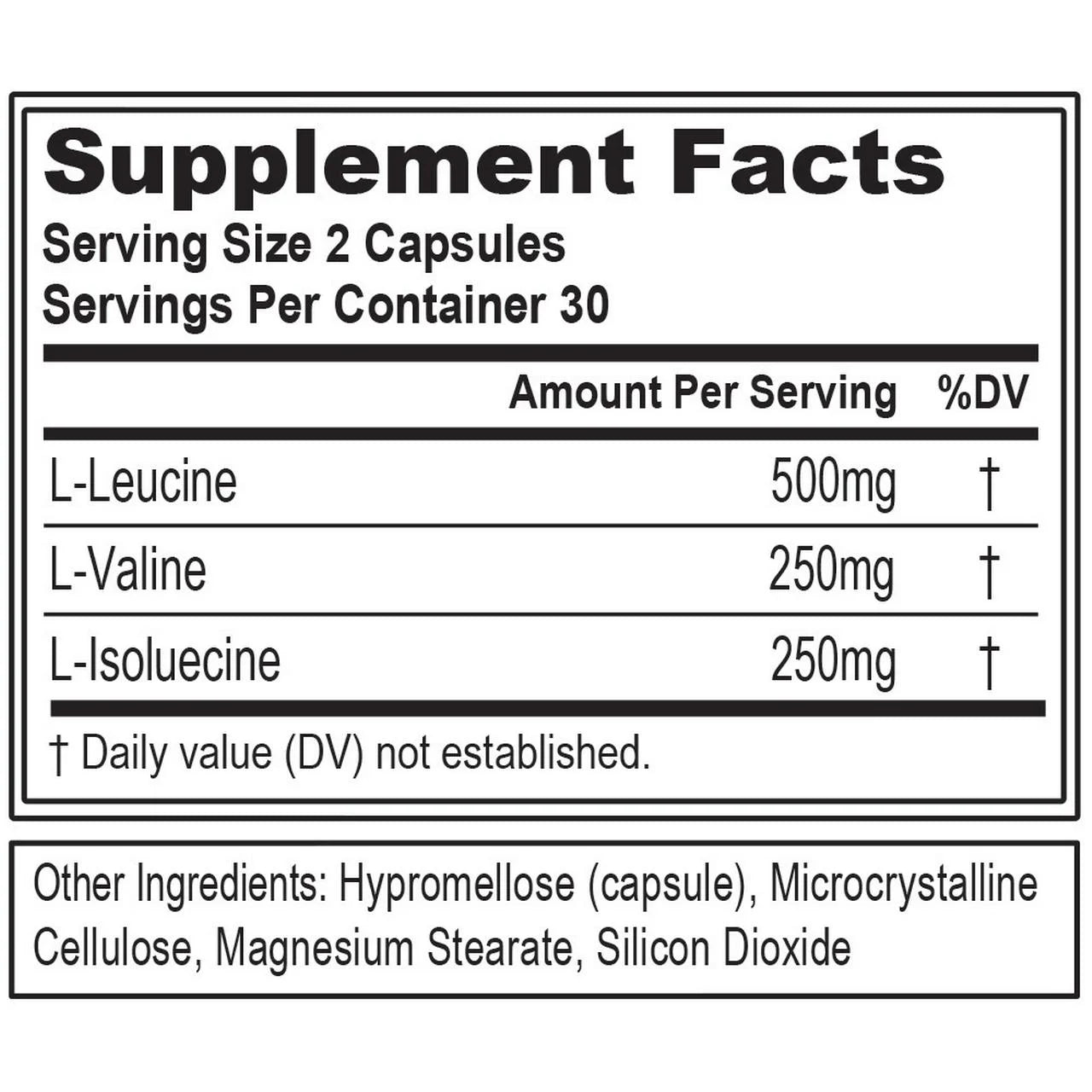 Bcaas Amino Acids Supplement for Men - EVL 2:1:1 5G BCAA Capsules for Post Workout Recovery and Lean Muscle Builder for Men - BCAA1000 Branched Chain Amino Acids Nutritional Supplement - 30 Servings