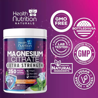 #1 Mejor Citrato De Magnesio En Polvo Puros Magnesium Citrate Powder Supplement