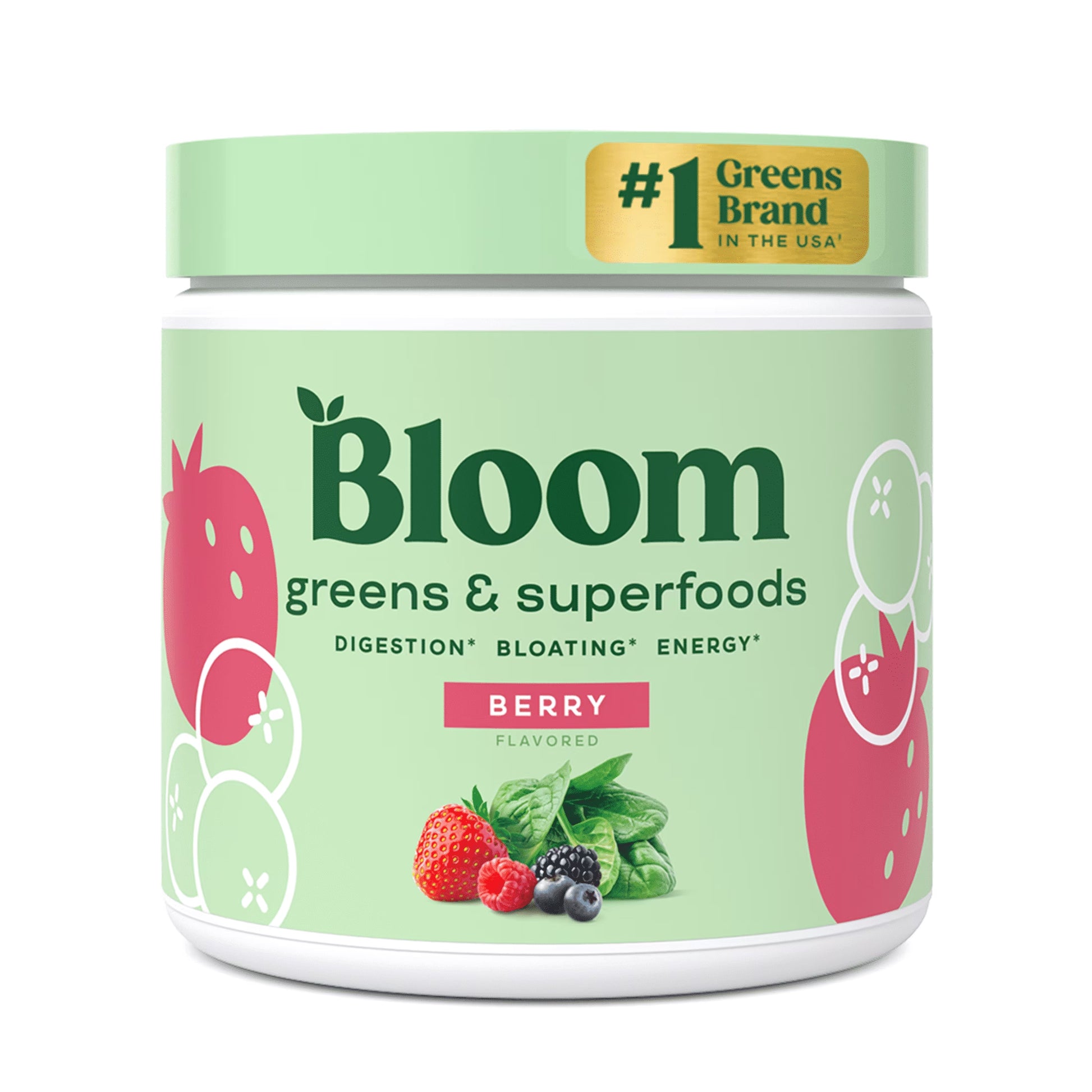 Greens & Superfoods Powder, for Digestive Health, Mixed Berry, 30 Servings