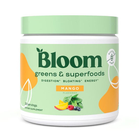 Bloom Nutrition Greens & Superfoods Powder (30 Servings) - Digestion, Gut Health, Bloating Relief, Spirulina & Chlorella with Probiotics & Antioxidants