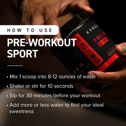 Muscle Pre-Workout Sport Fruit Punch, Amino Acid Supplements, 20 - 13G Servings