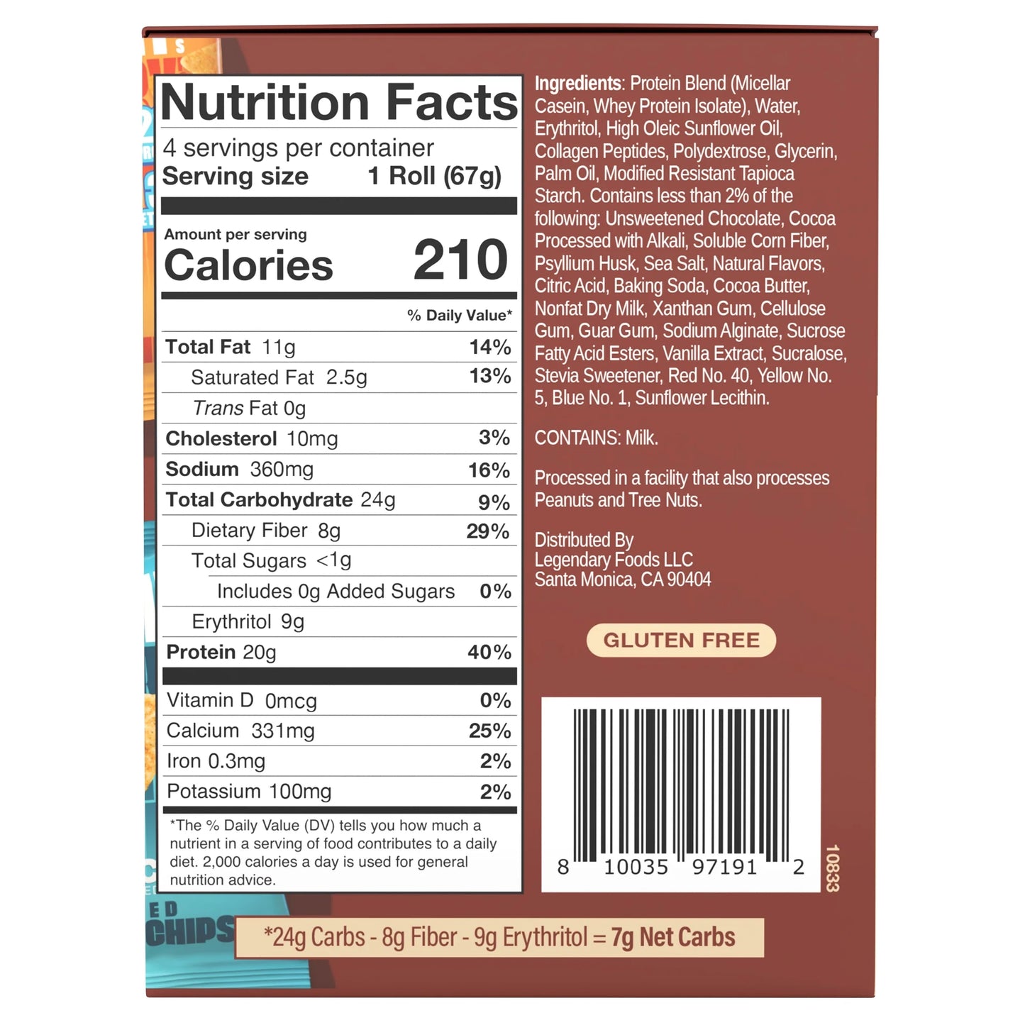 Protein Sweet Roll - Chocolate 4 Pack | Protein Snack | Gluten-Free| Keto Friendly