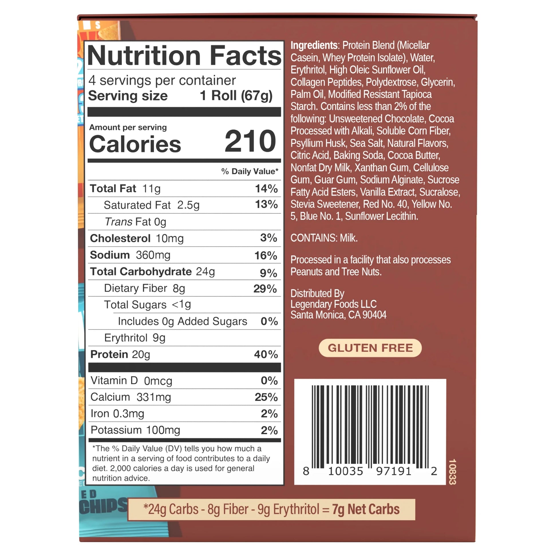 Protein Sweet Roll - Chocolate 4 Pack | Protein Snack | Gluten-Free| Keto Friendly