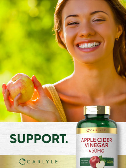 Apple Cider Vinegar Pills | 450Mg | 200 Capsules | Non-Gmo, Gluten Free Supplement | by