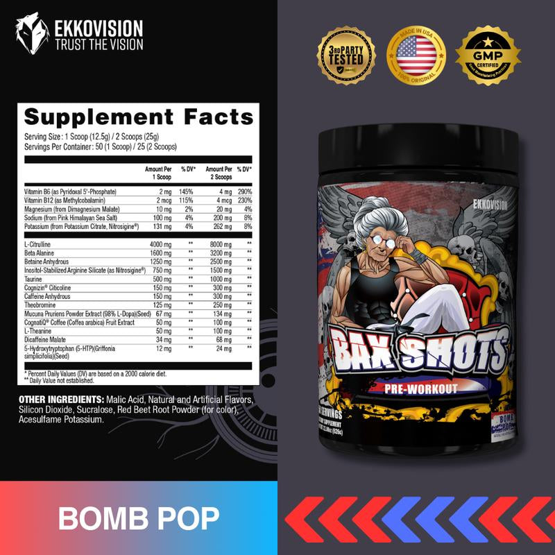 EKKO Bax Shots Pre-Workout | Baxter Signature | 3Rd Party Tested