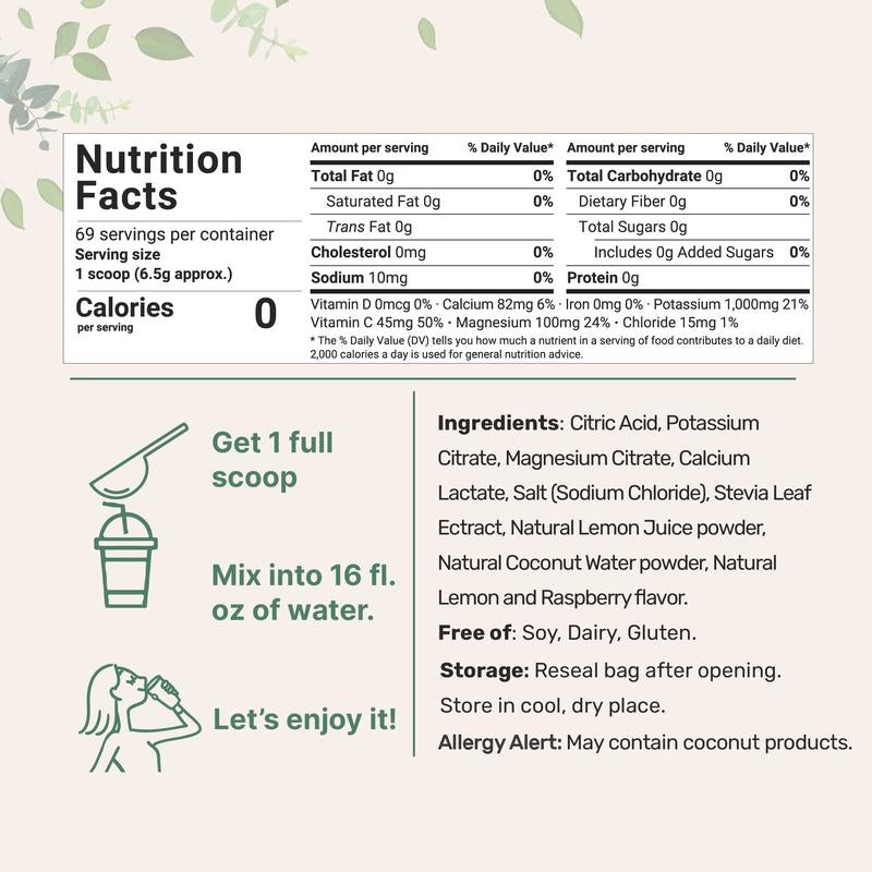 Micro Ingredients Hydration Electrolytes Powder, 1Lb