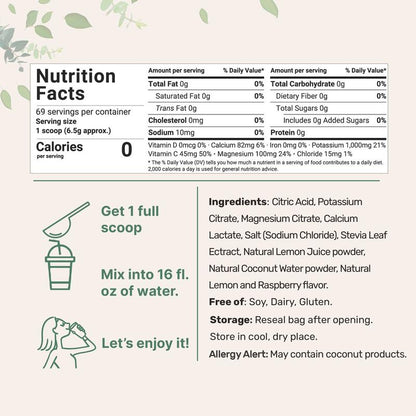 Micro Ingredients Hydration Electrolytes Powder, 1Lb