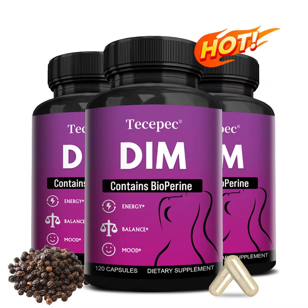 DIM Supplements - for Metabolism, Skin, Energy, Mood, Healthy Weight Management and Menopause Support