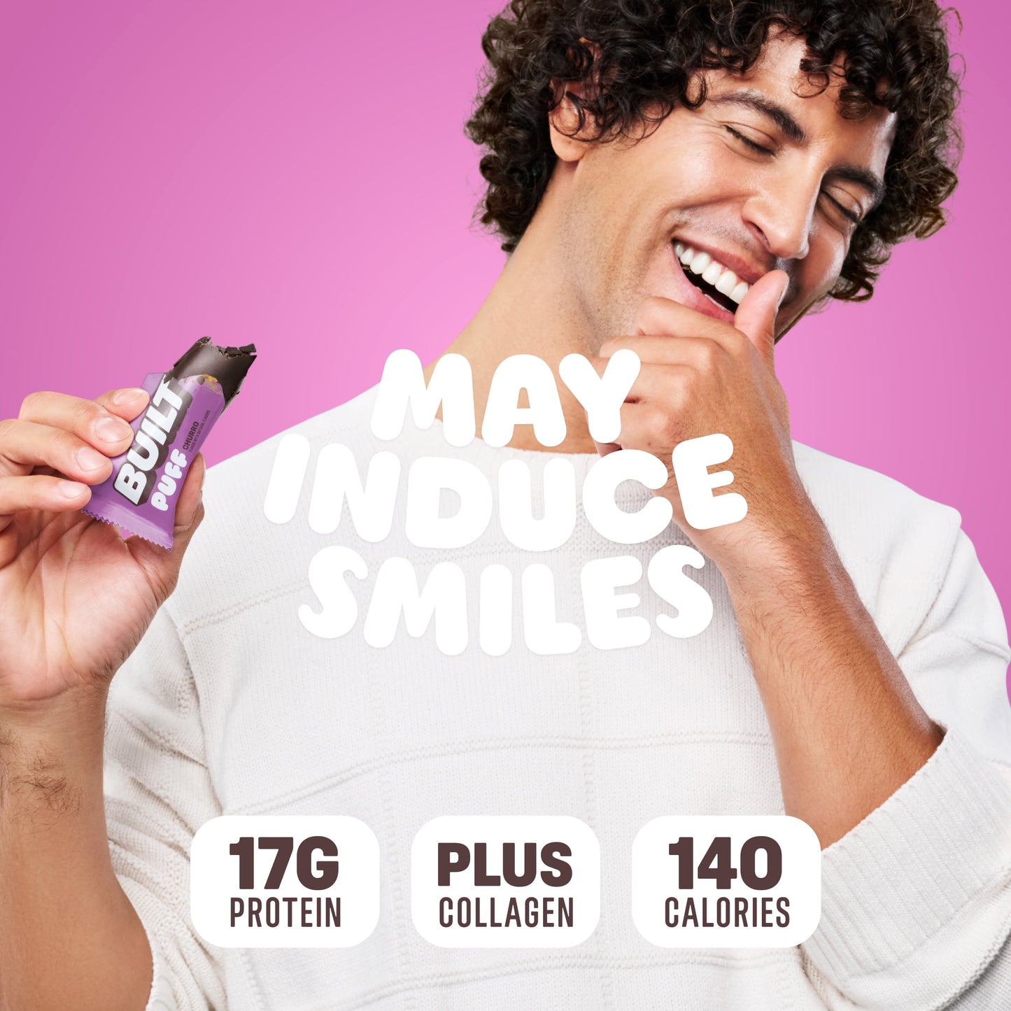 , Puff Protein Snack Bars, Churro, 17G Protein, Collagen, Gluten Free, 12Ct Box