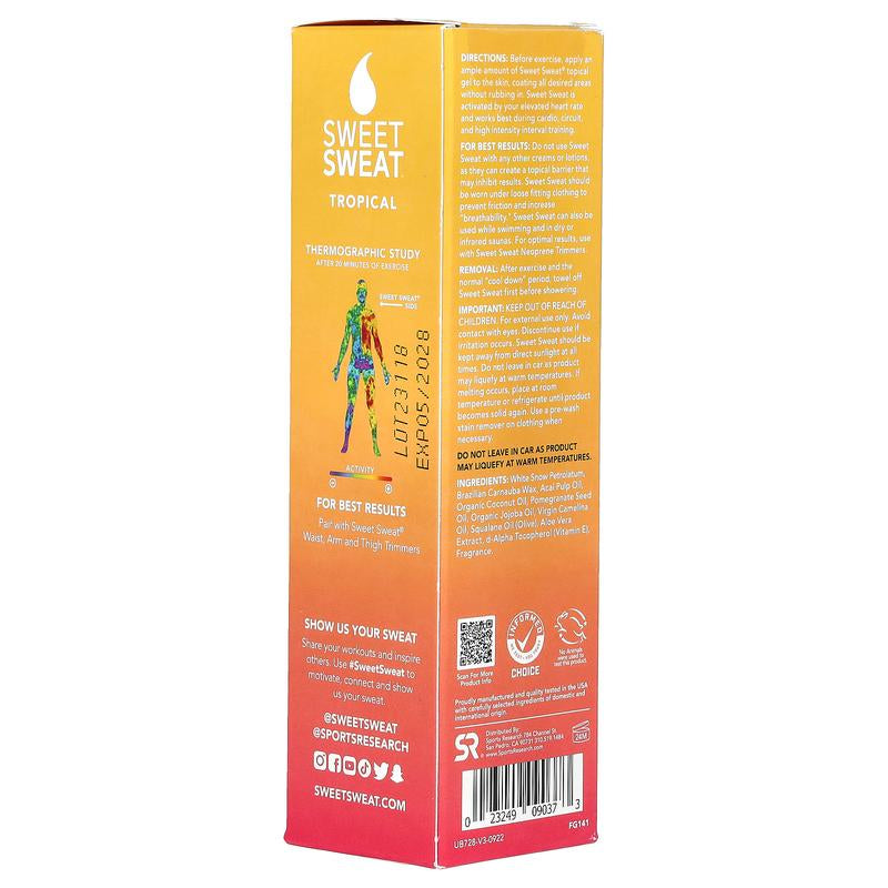 Sports Research Sweet Sweat®, Workout Enhancer, Tropical, 6.4 Oz (182 G)