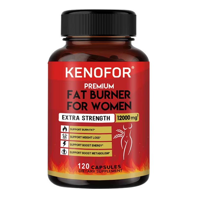 KENOFOR Fat Burner Supplement - Supports Weight Management, Increases Energy, Boosts Metabolism and Detoxification 12000 Mg
