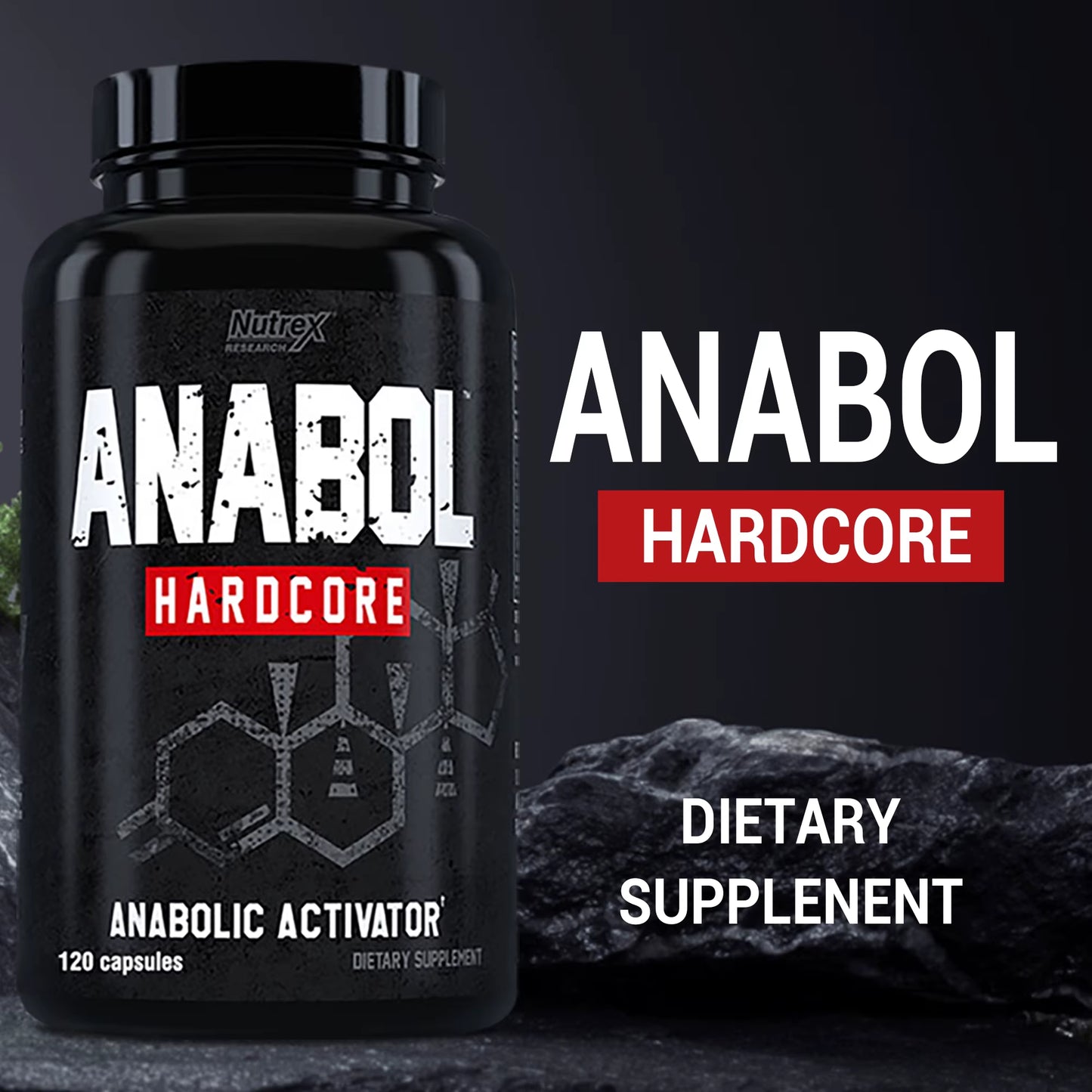 ANABOLIC - Muscle Growth Supplements for Men to Build Lean, Dense, High - 120 Capsules