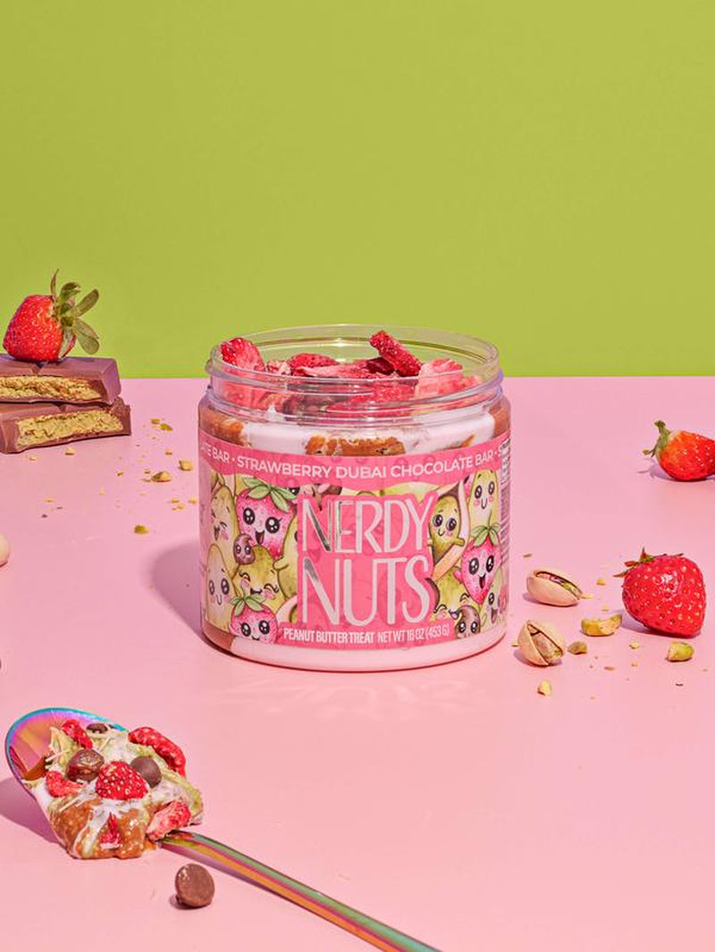 Strawberry Dubai Chocolate Bar Peanut Butter Treat