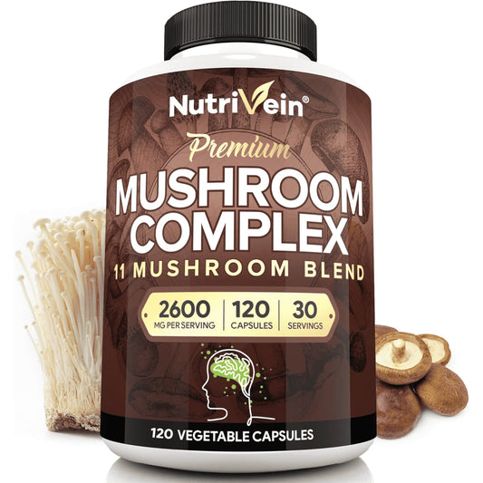 Mushroom Complex Supplement Cordyceps Capsules - 2600Mg - 120 Capsules