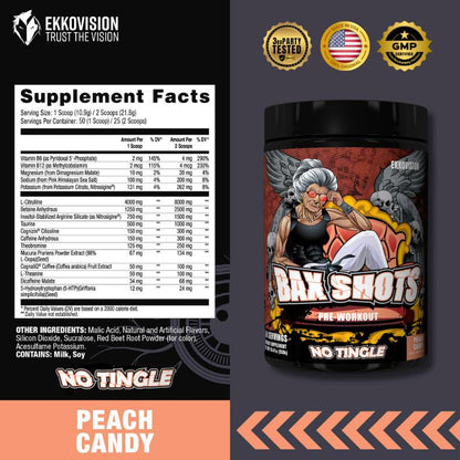 EKKO Bax Shots Pre-Workout | Baxter Signature | 3Rd Party Tested