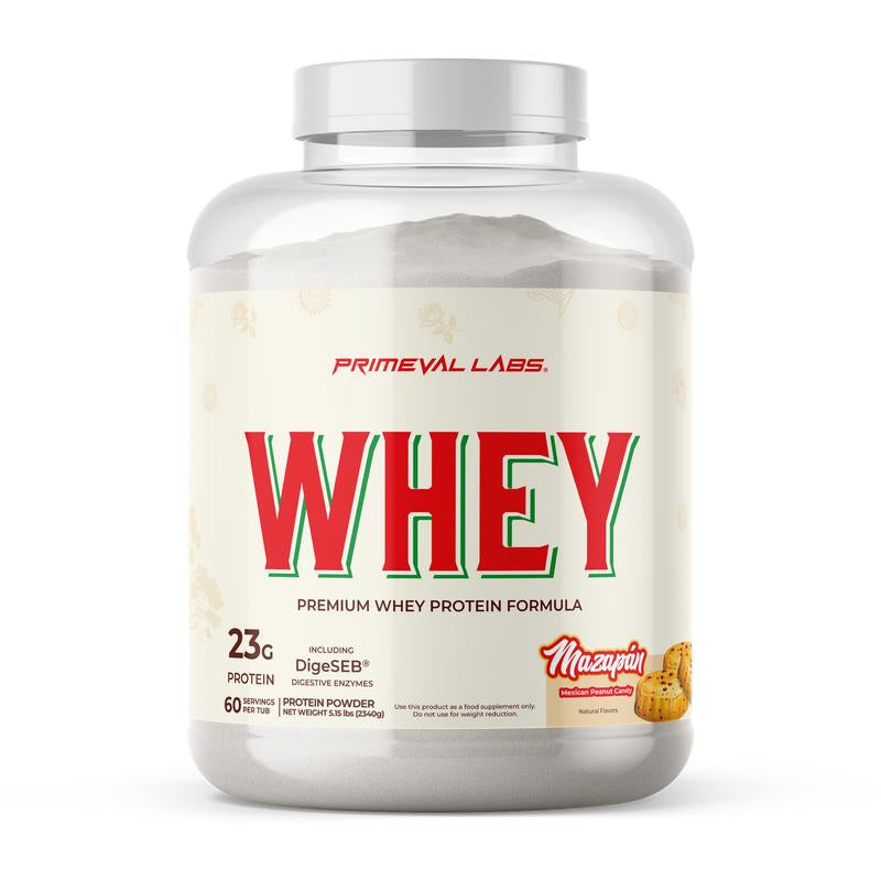 Primeval Labs Whey Protein Gourmet Flavors - High Protein 23G per Serving, Authentic Latino Flavors