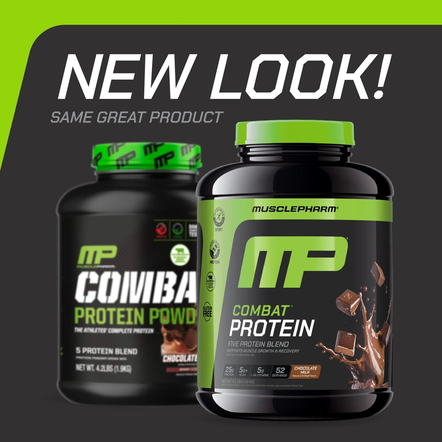Combat Protein Powder, Chocolate Milk, 25G Protein, 4Lb, 64Oz