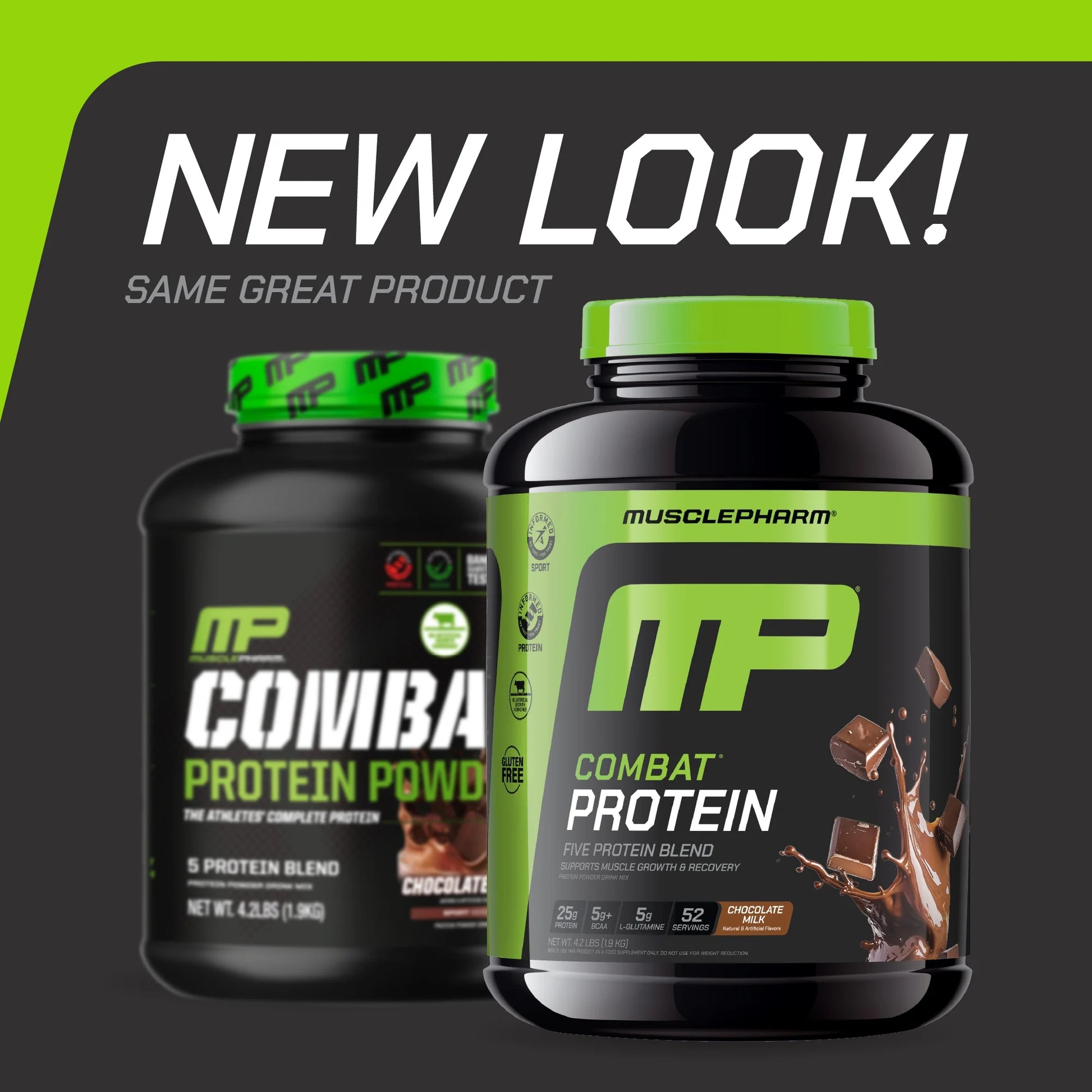 Combat Protein Powder, Chocolate Milk, 25G Protein, 4Lb, 64Oz