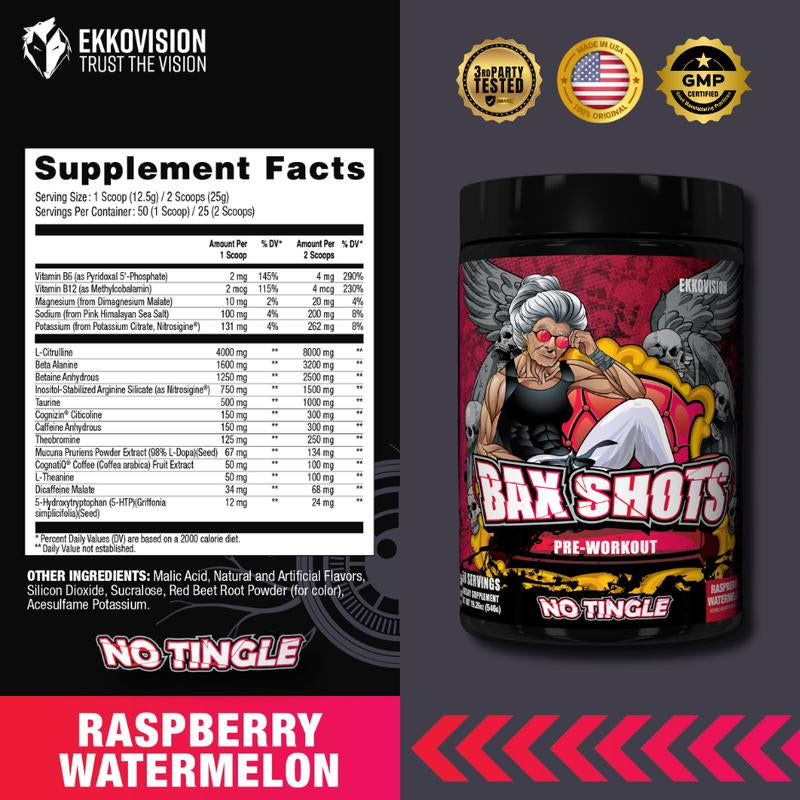 EKKO Bax Shots Pre-Workout | Baxter Signature | 3Rd Party Tested