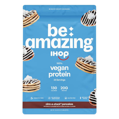 Be Amazing Vegan Protein Powder | Plant | Prebiotic Fiber | Gluten Free | Non Dairy | Low Sugar | Great Tasting | Dole Whip | Brown Sugar Oatmeal | IHOP