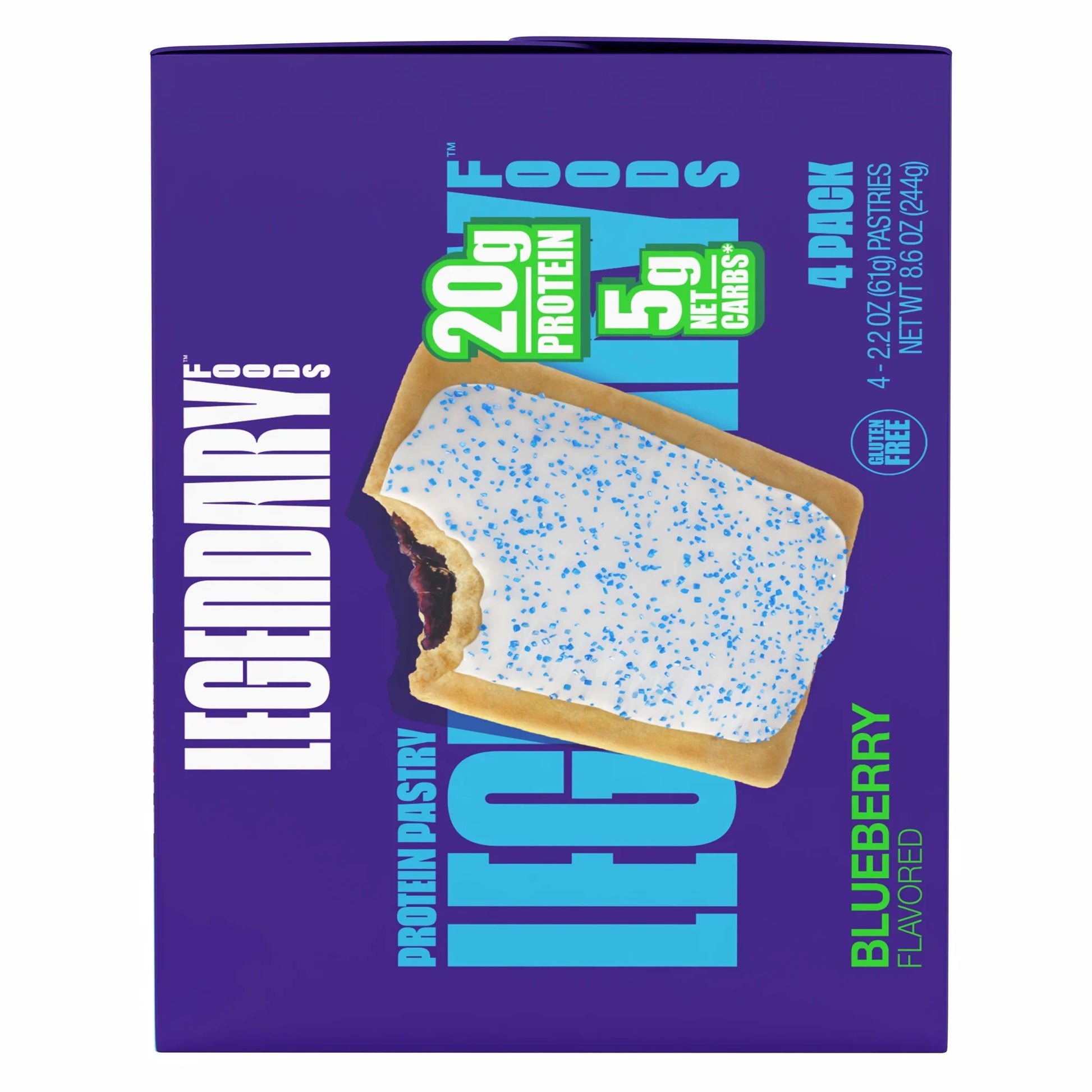 Protein Pastry - Blueberry 4 Pack | Protein Snack | Gluten-Free| Keto Friendly