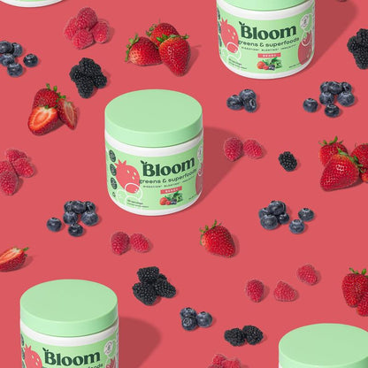 Bloom Nutrition Greens & Superfoods Powder (30 Servings) - Digestion, Gut Health, Bloating Relief, Spirulina & Chlorella with Probiotics & Antioxidants