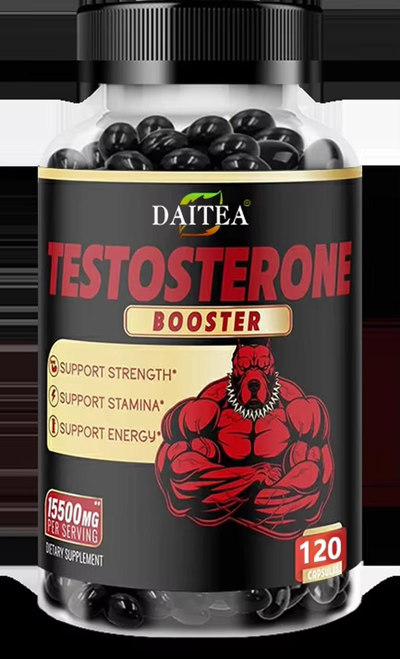 Men'S Strength, Energy Booster, Natural Support for Muscle Growth, Stamina & Energy, 120 Capsules
