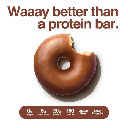 Protein Donuts - Chocolate Dipped 4 Pack | Protein Snack | Gluten-Free | Keto Friendly