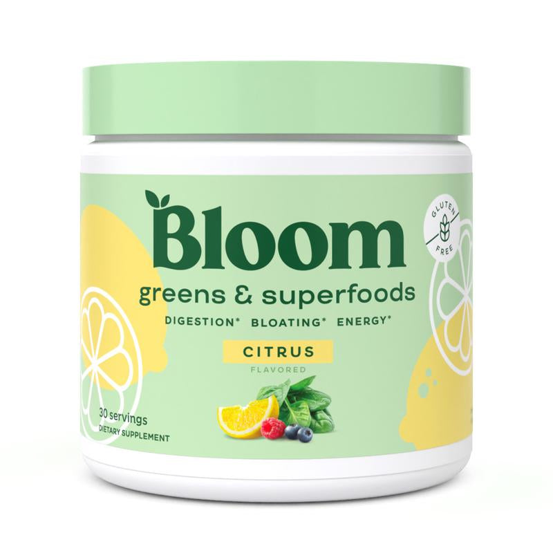 Bloom Nutrition Greens & Superfoods Powder (30 Servings) - Digestion, Gut Health, Bloating Relief, Spirulina & Chlorella with Probiotics & Antioxidants