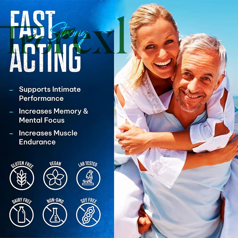 Tonicblupro Blue Pills Male Enhancing Supplements Support Stamina & Energy, Natural Oyster & Ginseng Tablets