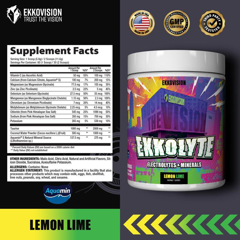 EKKO Ekkolyte Hydration | Electrolytes & Minerals | 3Rd Party Tested