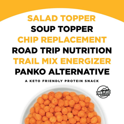 Protein Puffs, Low Carb Keto Friendly Protein Snacks, Nacho Cheese (10.6 Ounce)