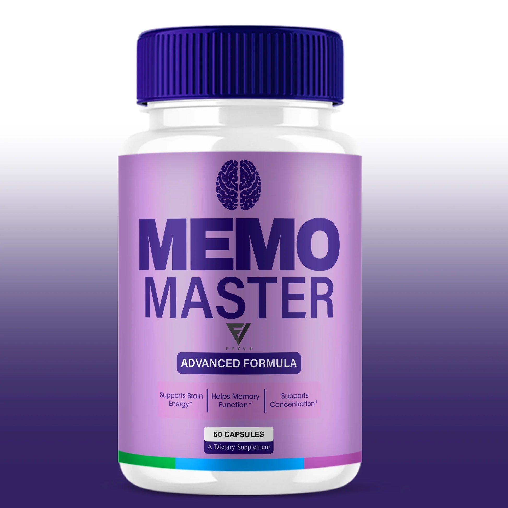 (2 Pack) Memo Master Premium Memory Support Supplement Memomaster Pills, Memo Master Multivitamin Supplement (120 Capsules)