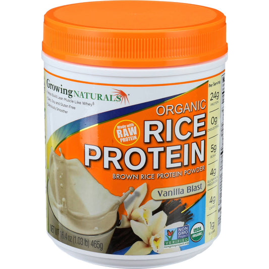 Organic Rice Protein Powder, Vanilla, 24G Protein, 1.0 Lb