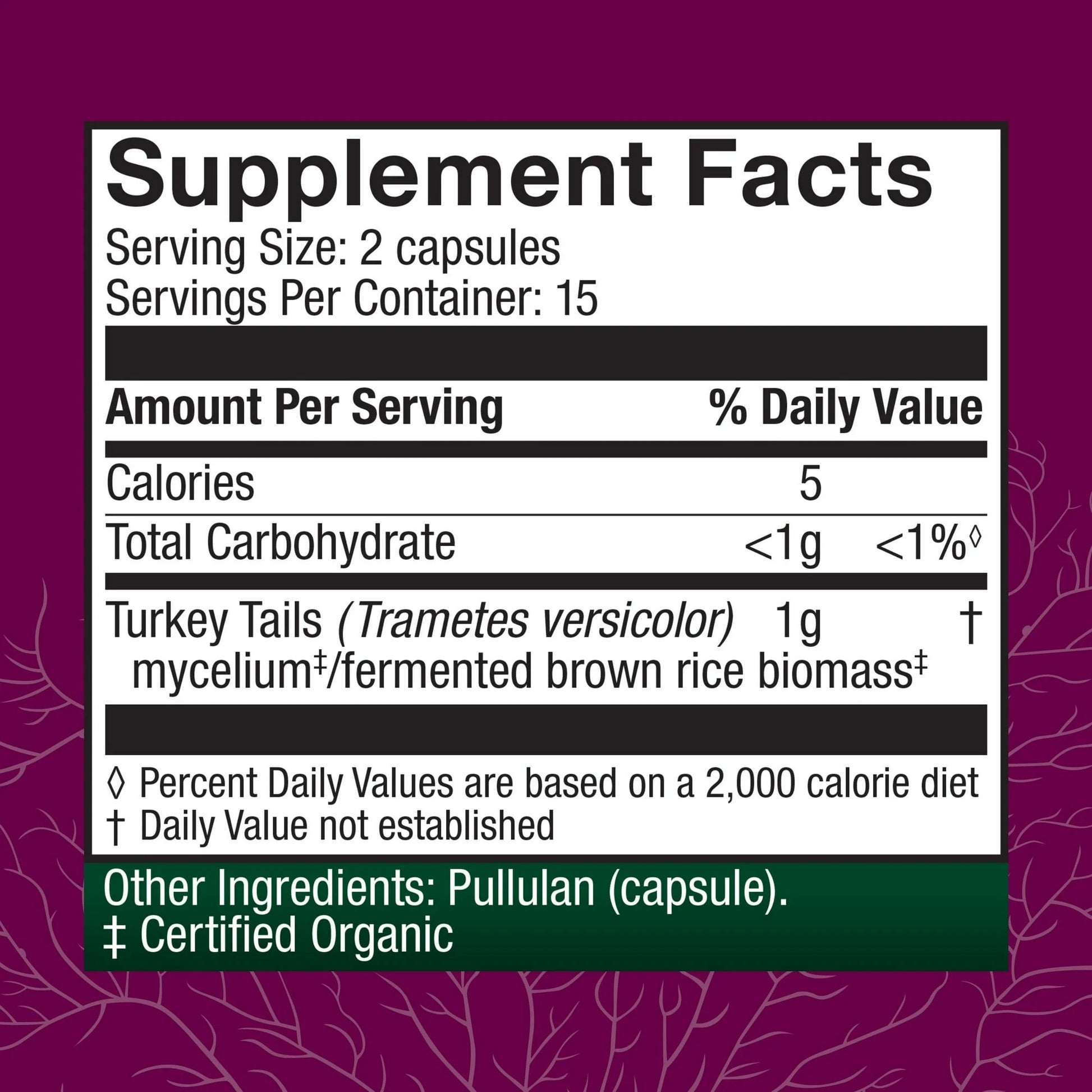 Turkey Tail Capsules - 30 Capsules (15 Servings)